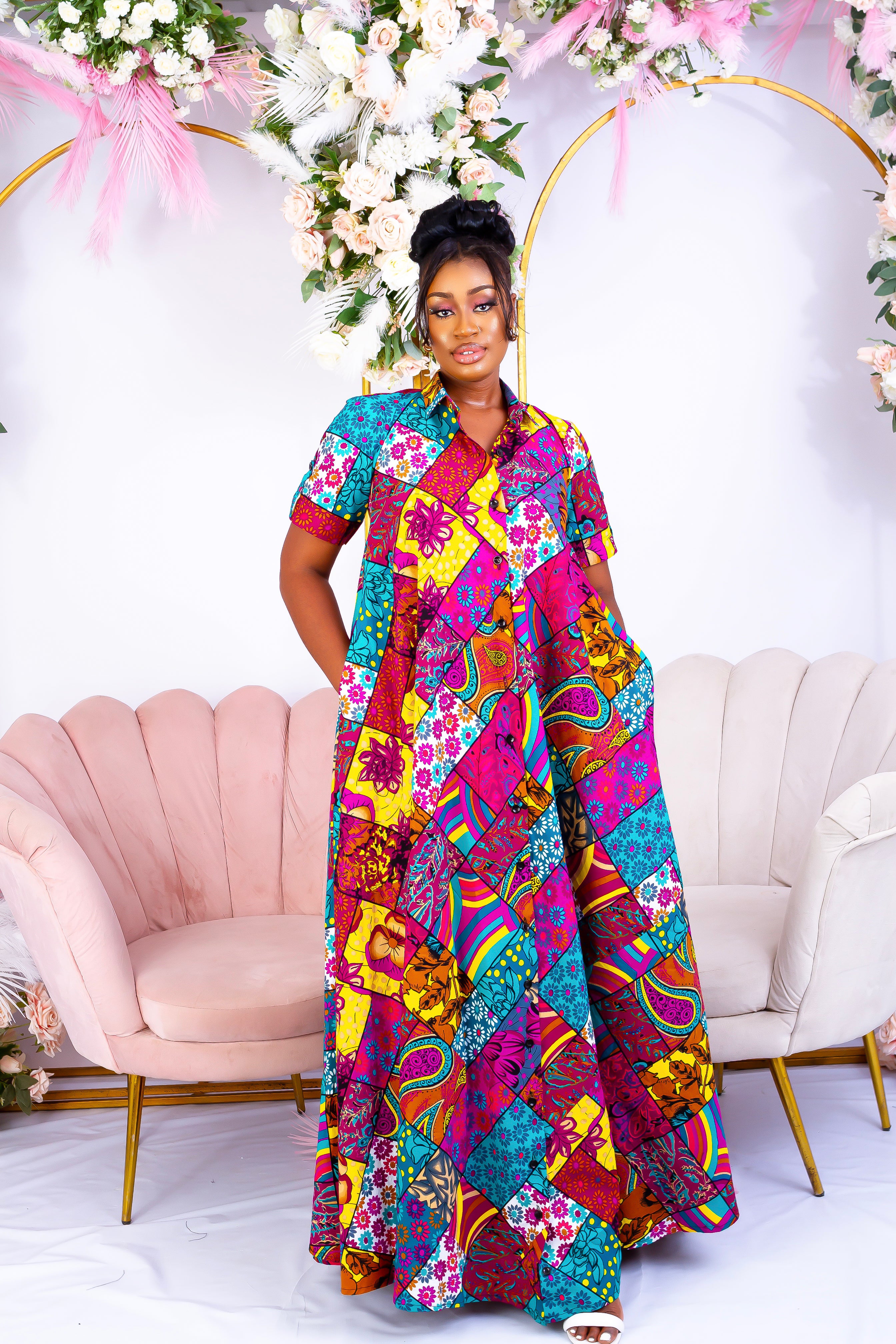 African print outlet gown