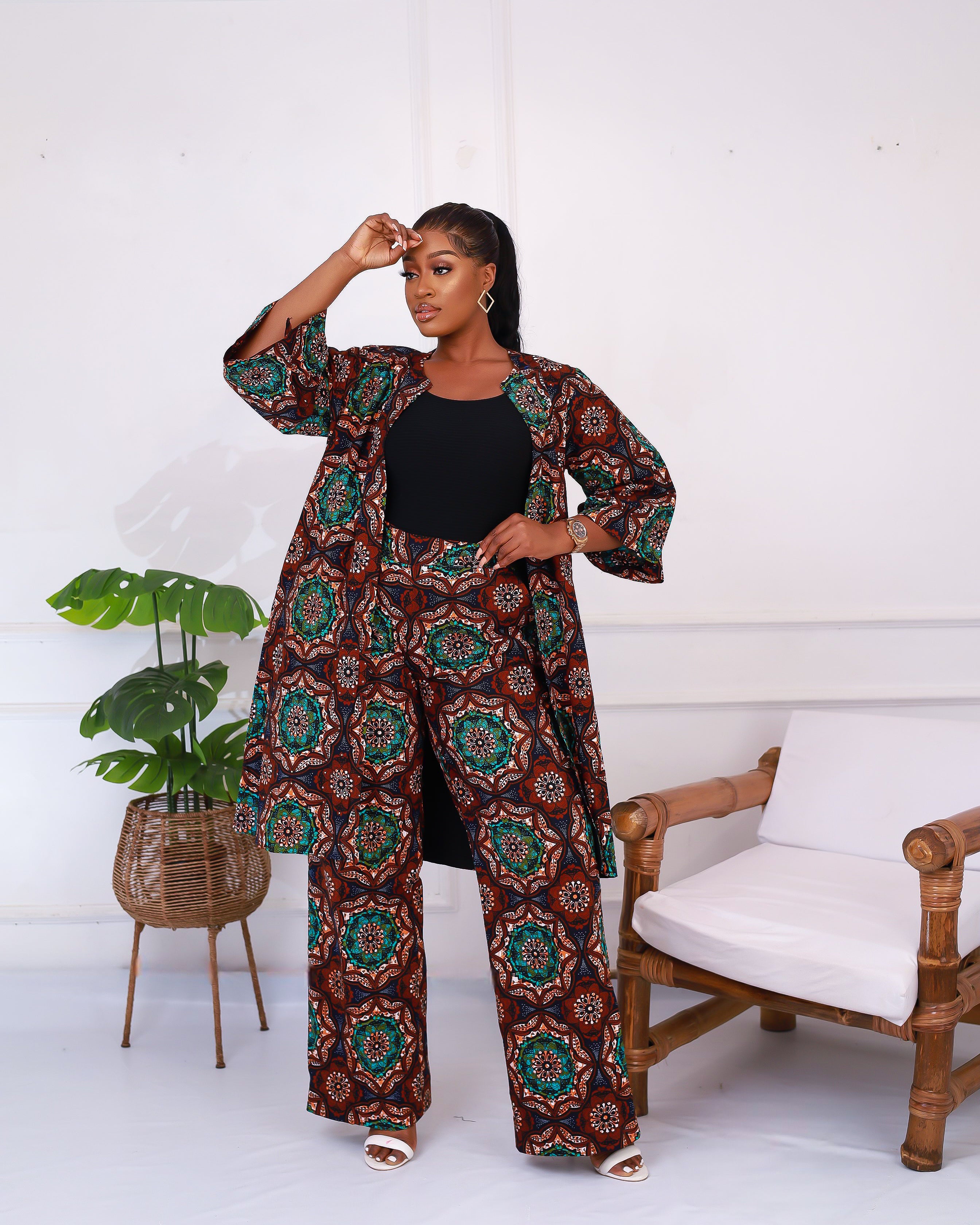 High waist Ankara Print Palazzo Pants | African Clothing | CUMO London –  CUMO LONDON