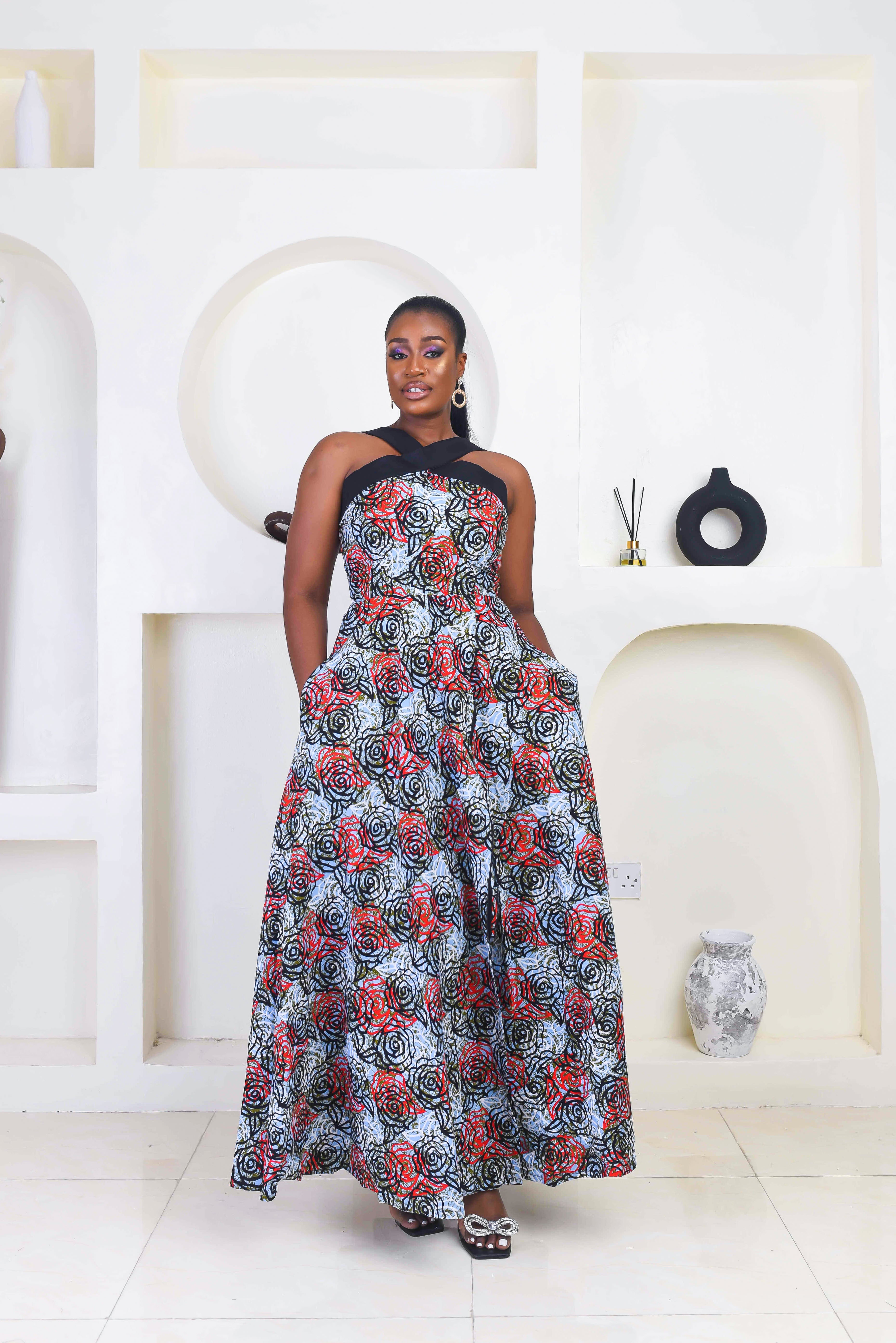 Navy blue shop african print dresses