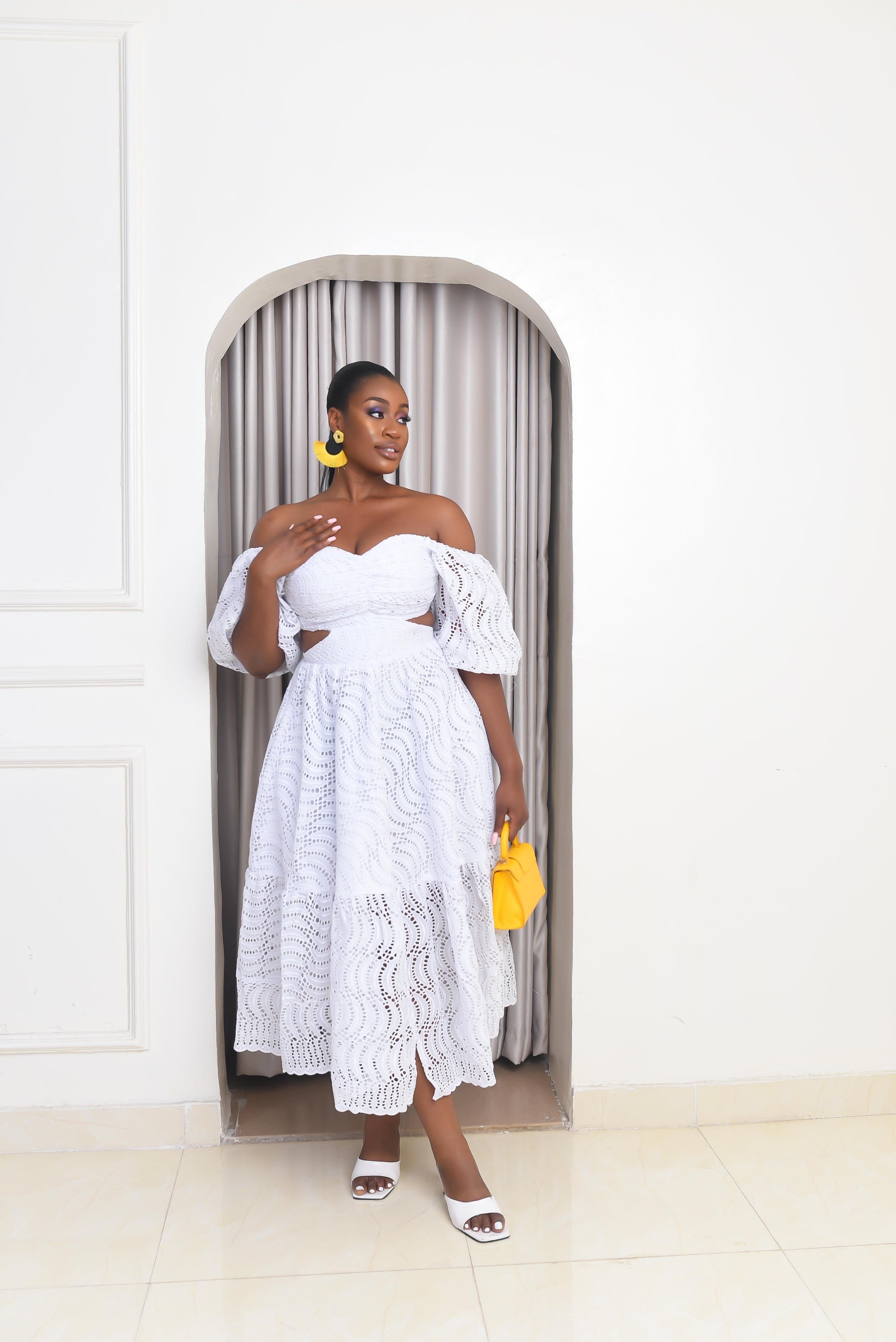 Plus size orders white off the shoulder dress