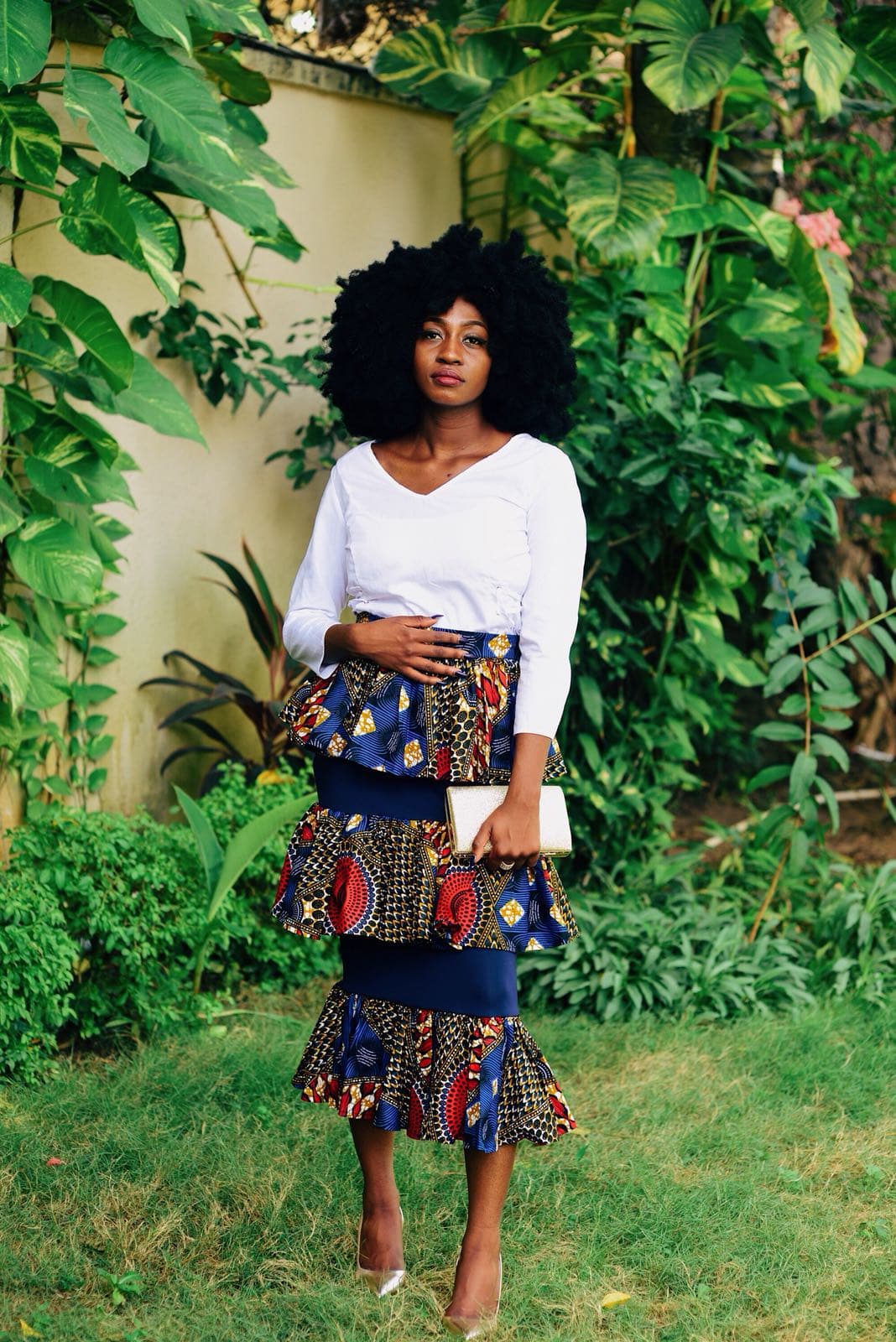 African shirt and top skirt