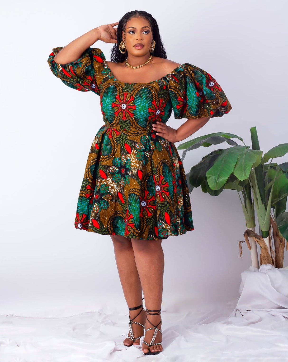 African print dress 2024 for wedding guest