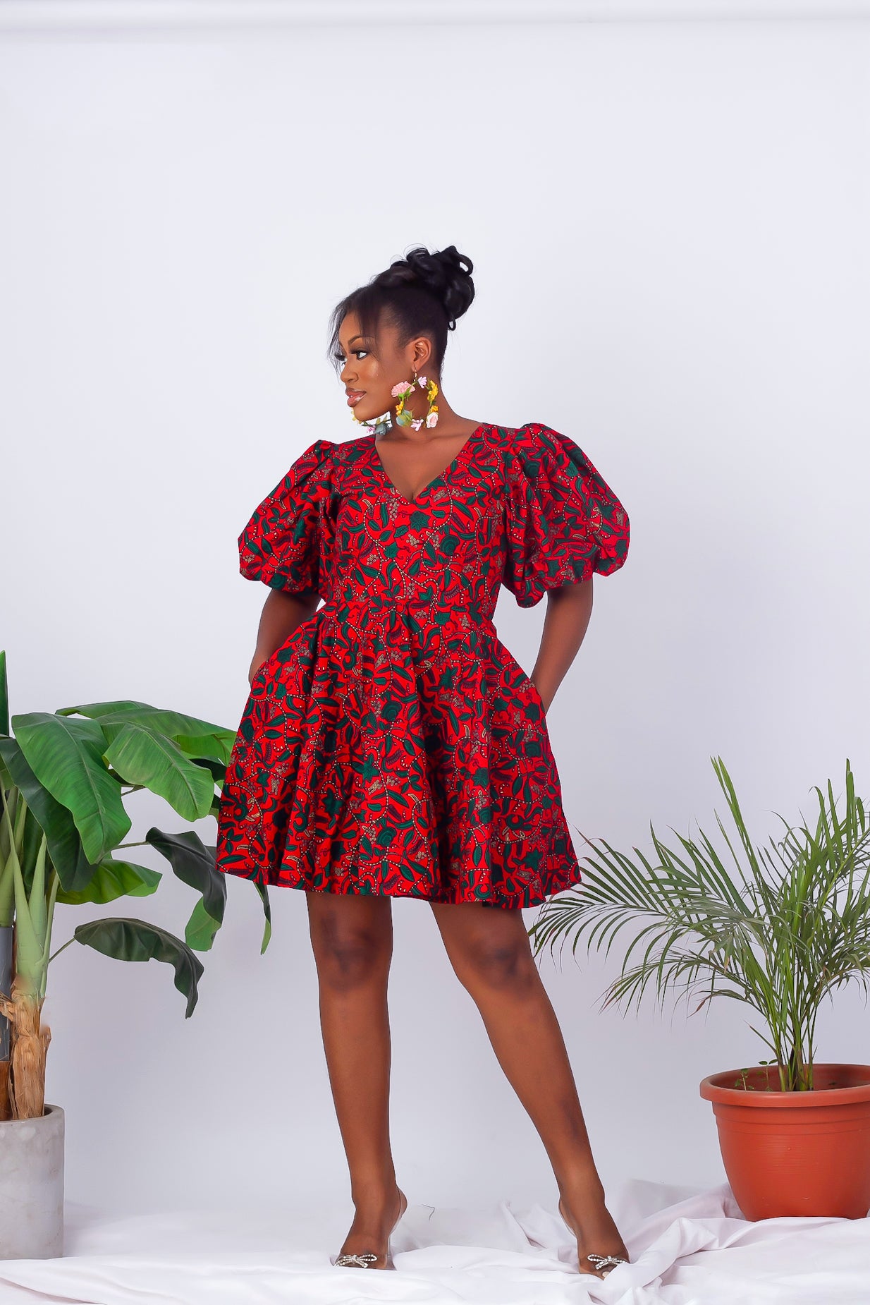 African Print Dresses for Women Short Sleeve Dashiki Traditional Clothing  WY6482 - Walmart.com