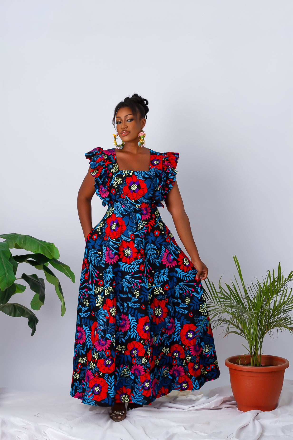 Long african shop print dresses