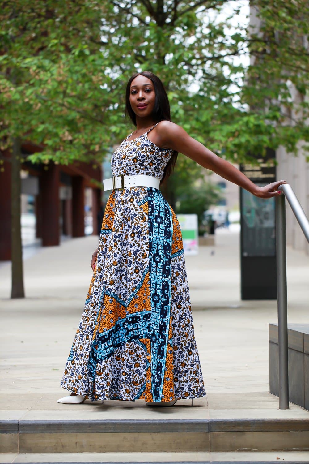 African print maxi 2024 dress new look