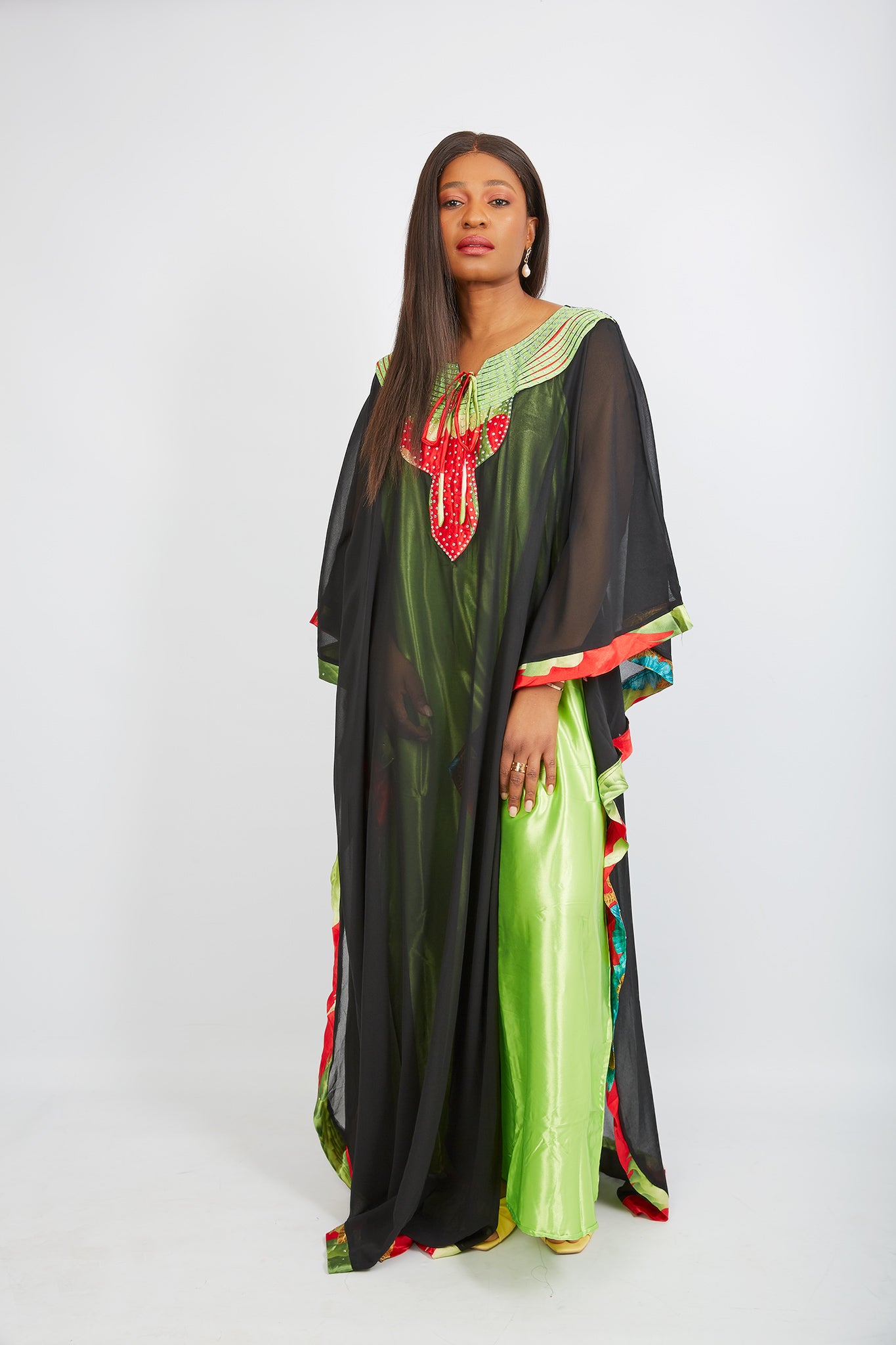 Buy YELLOW KAFTAN TIE-BELT MIDI SHIRT DRESS for Women Online in India