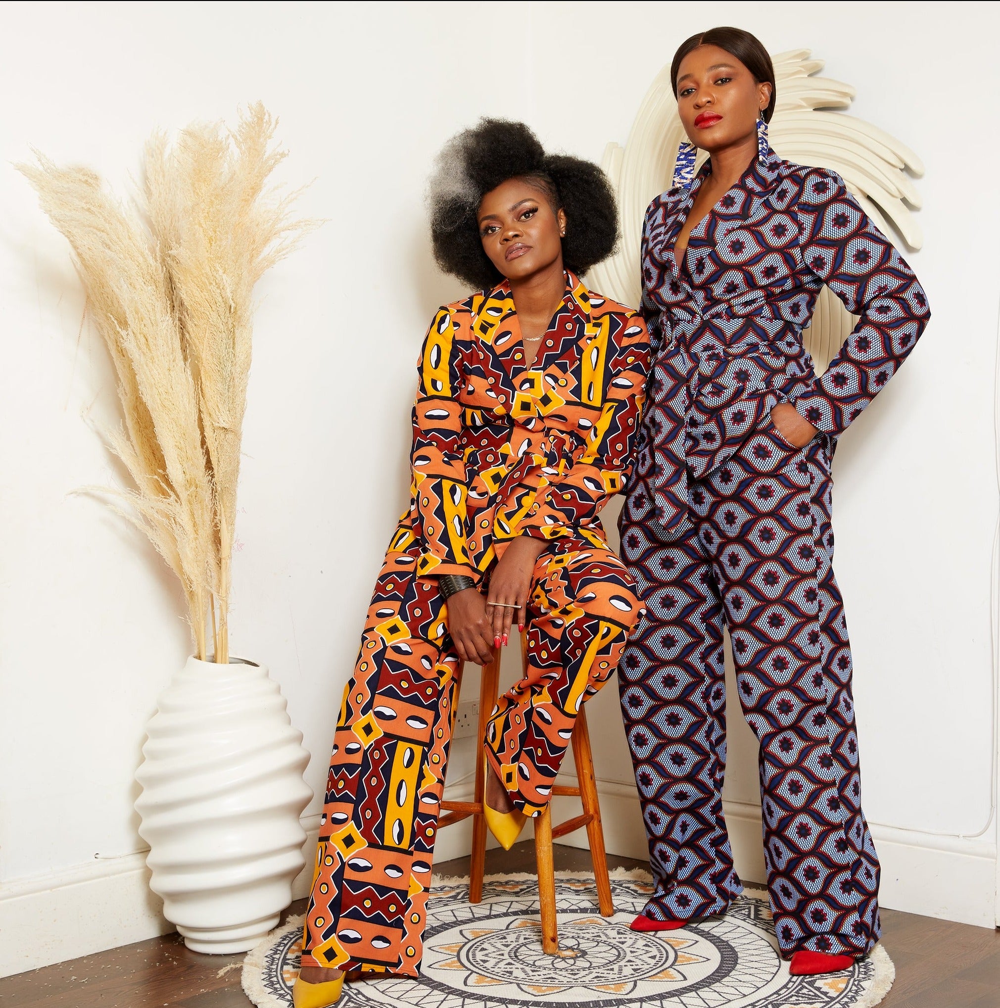 Women Pallazo Pants and Blazer high quality , African print pallazo , Ankara Pallazo. Women Jacket , unisex jacket, boho jackets, lady high waist pants