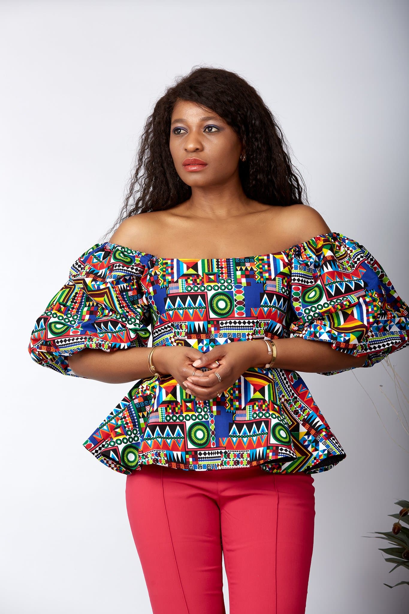 Off shoulder shop african print tops