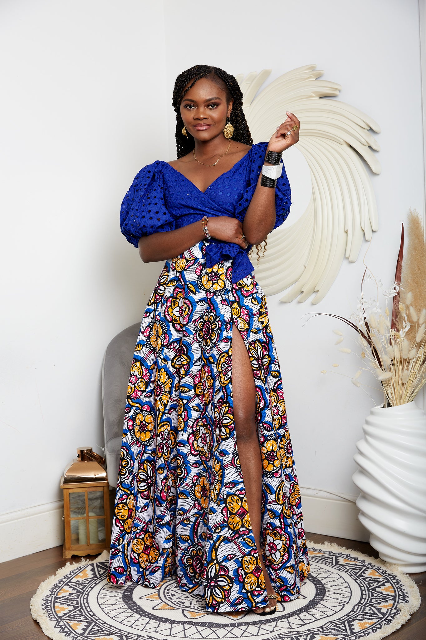 Maxi skirt african print best sale