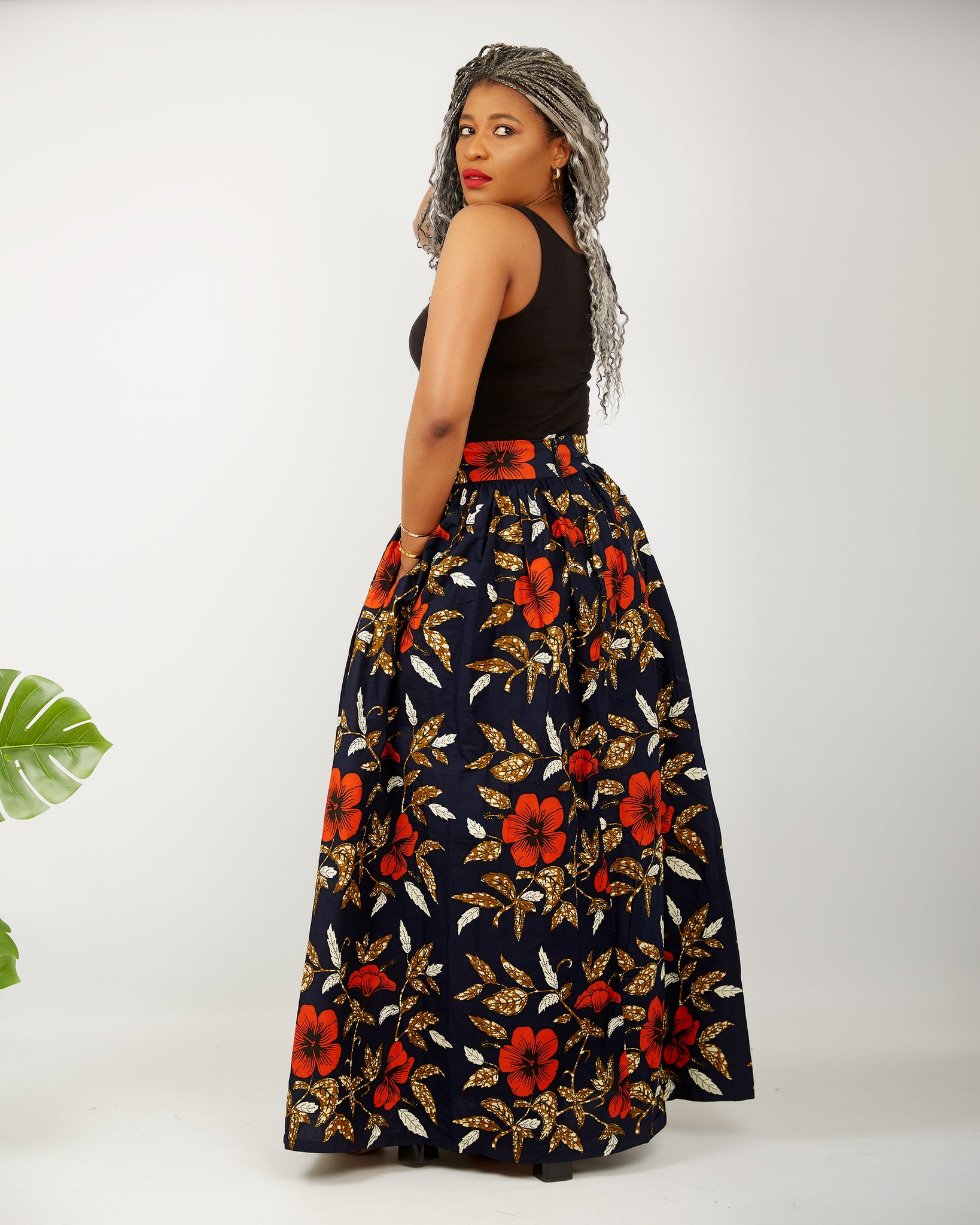 Plus size 2024 african maxi skirt