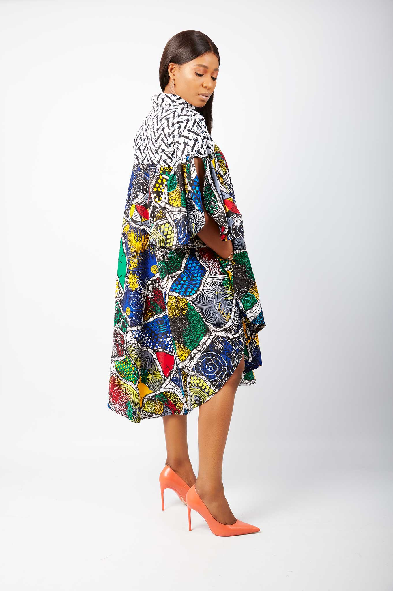 African print on sale shirt dress styles