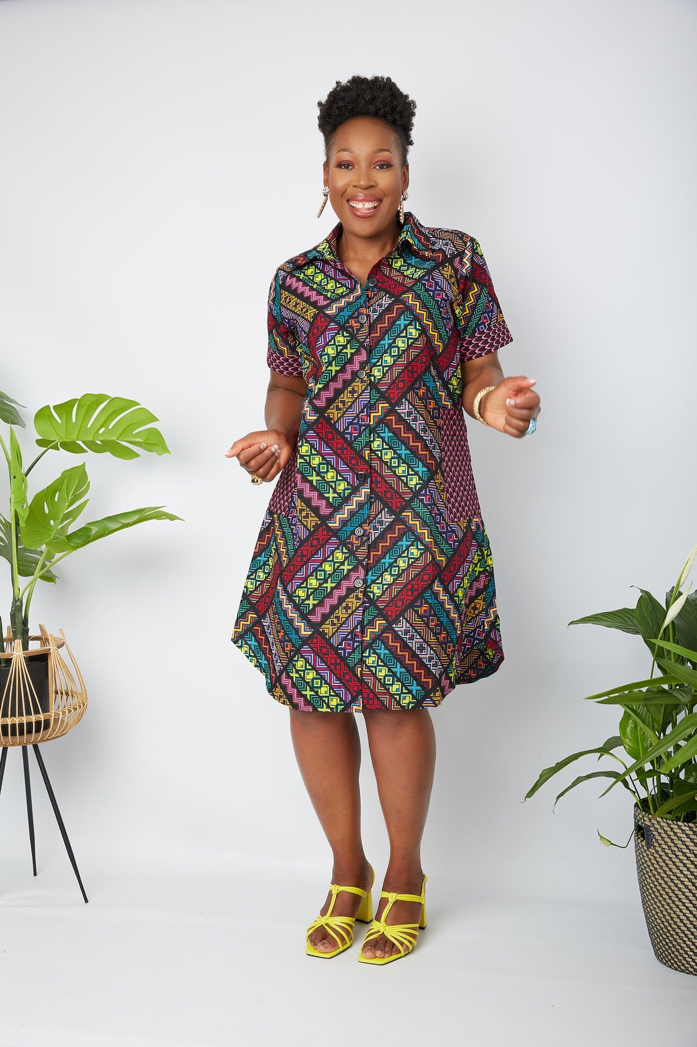 Stylish african hot sale print dresses