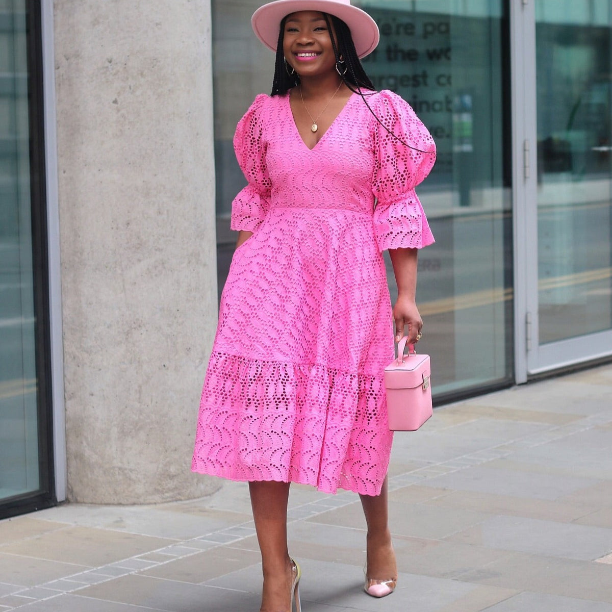 Knee Length Summer Lace Dress | Occasion dresses | Shop CUMO London ...
