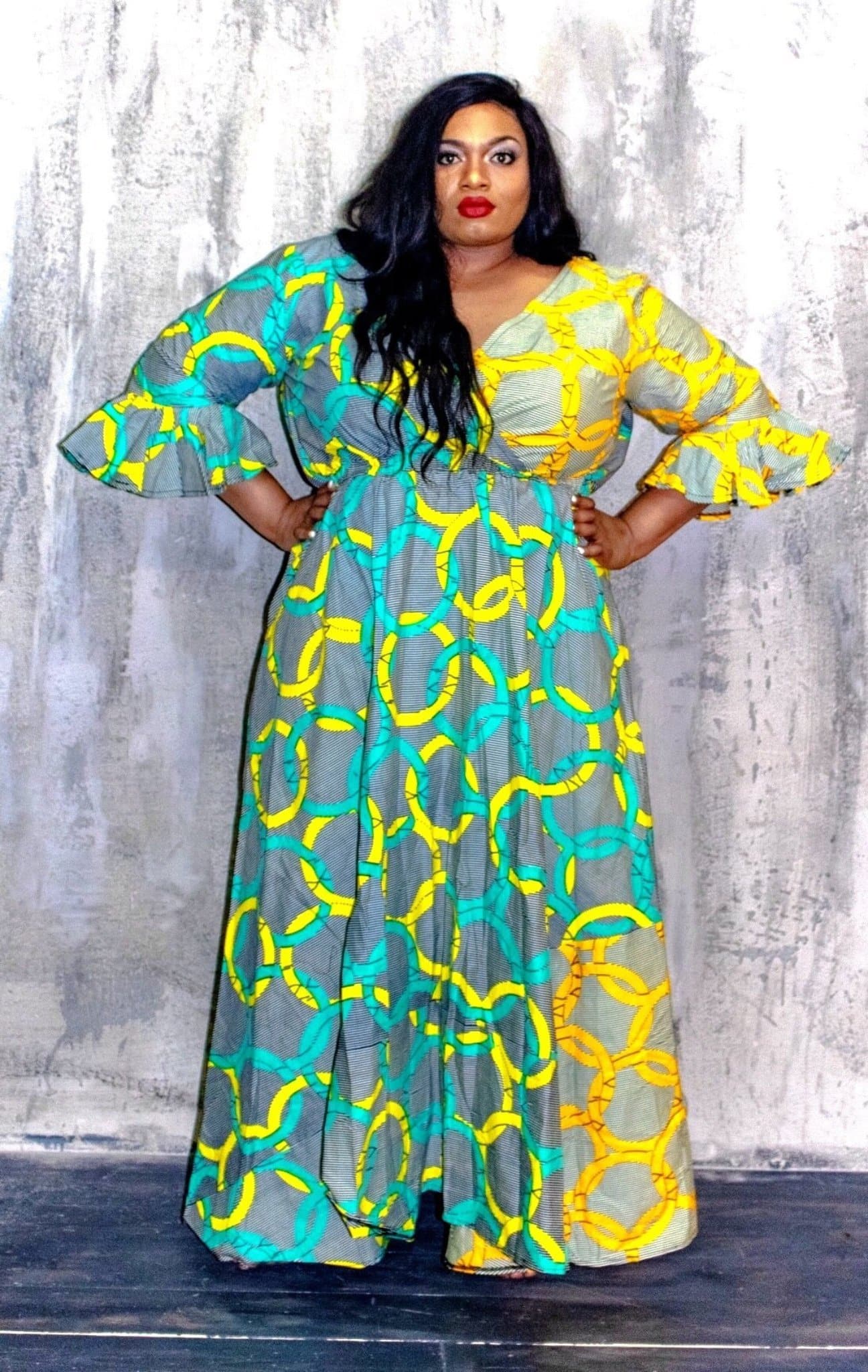 A line shop african print dress