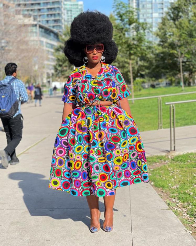 Crop top and shop skirt african print