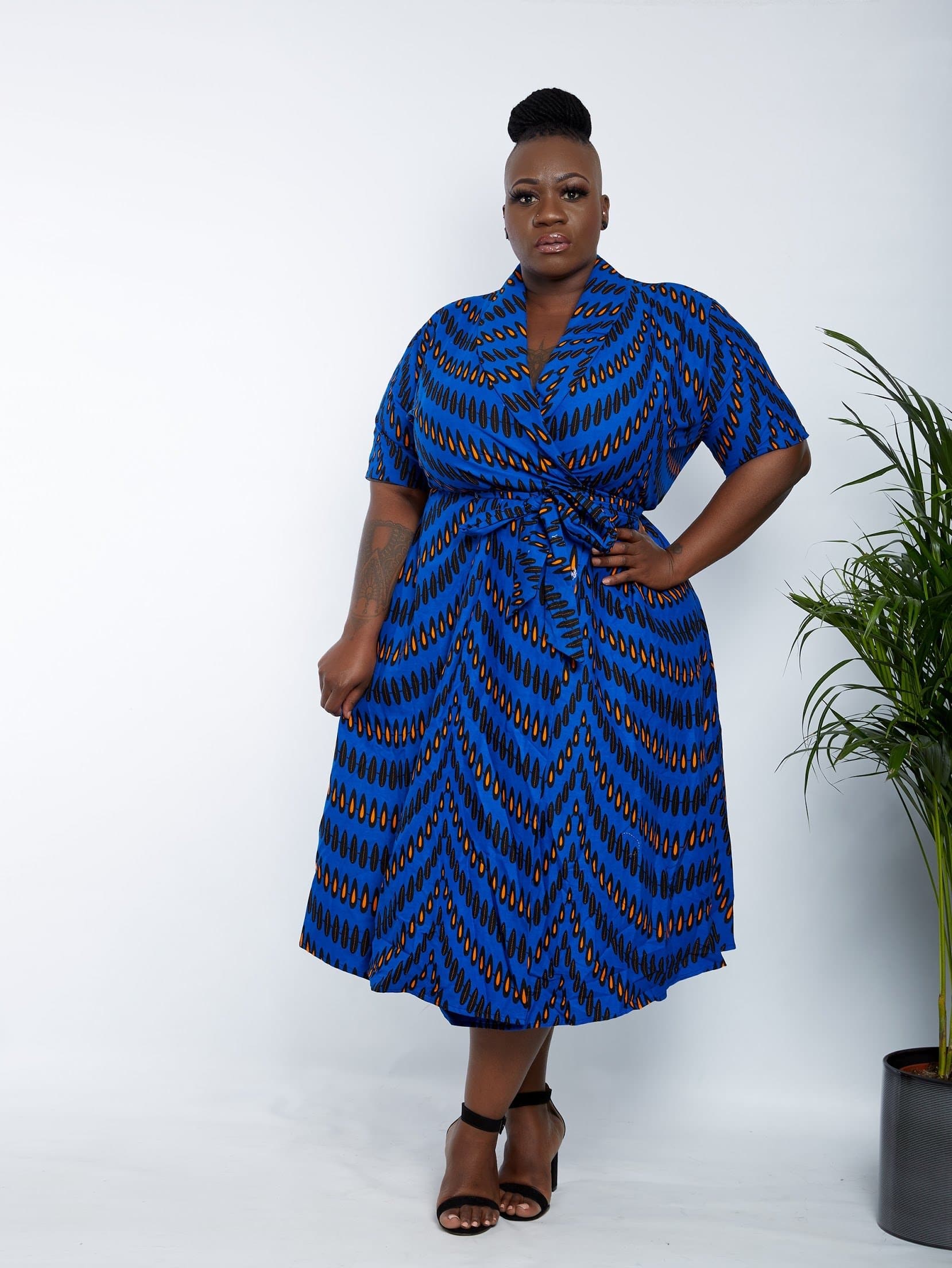 African print kente wrap dress, plus size african print short wrap dress, long sleeve Ankara dress, wrap dress, African clothing for deals women