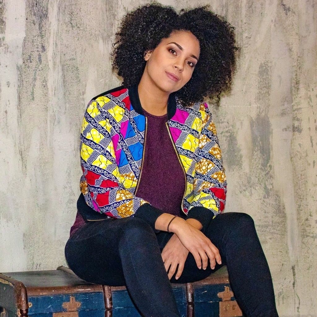 Bomber jacket hotsell african print